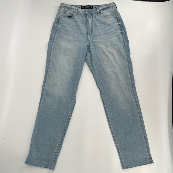 Hollister Ultra High Rise Rough Hem Mom Jeans Size 9 Long Women’s - Picture 1 of 5